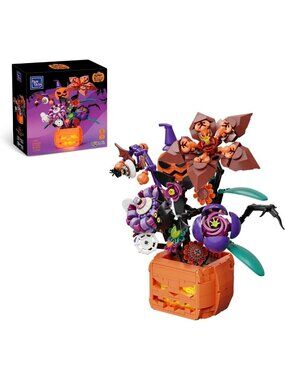 Spooky Halloween Floral Bouquet Set with Lights | Festive Decor Kit for Fall